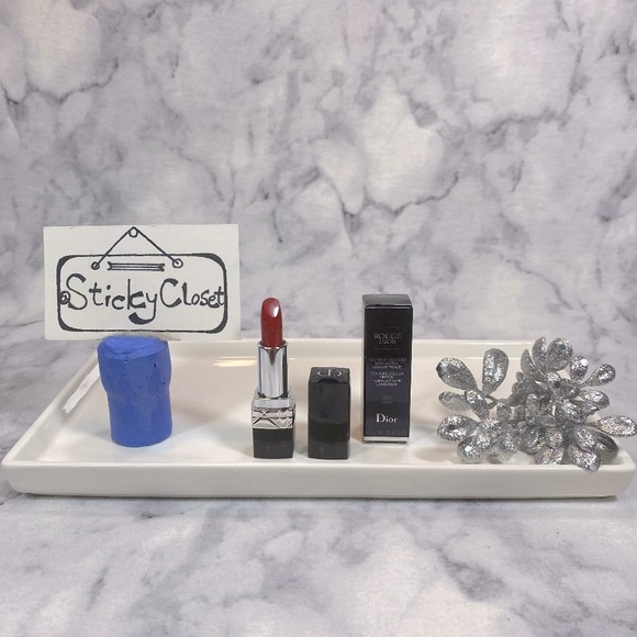 Dior Other - Dior Couture Colour Lipstick Floral Lip Care Long Wear - 999 Satin, NEW - Mini